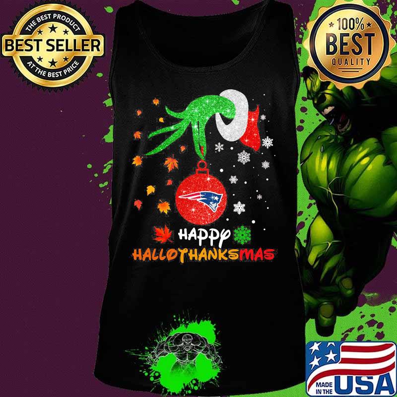 Grinch New england patriots head happy hallothanksmas s Tank top Grinch New england patriots head happy hallothanksmas s Tank top