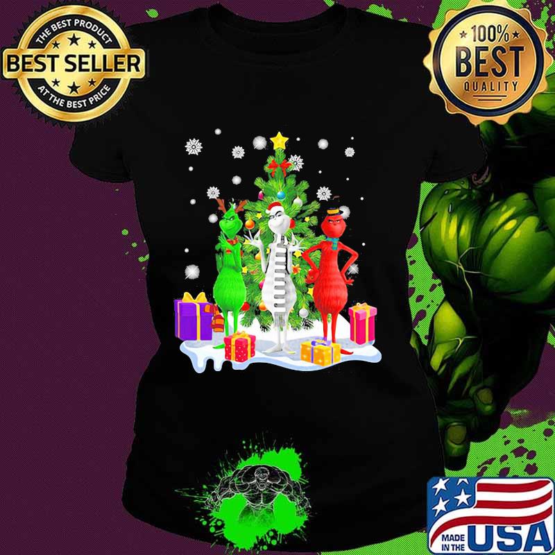 Grinch Red White Christmastree Merry Xmas Shirt Ladies tee Grinch Red White Christmastree Merry Xmas Shirt Ladies tee