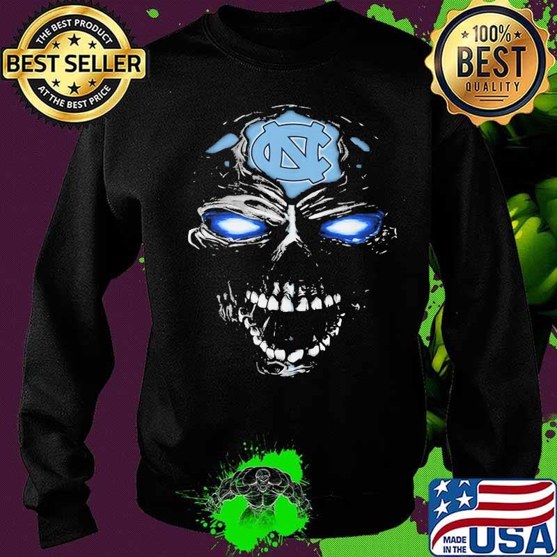 Head Skull North Carolina Tar Heels Football Shirt Sweater Head Skull North Carolina Tar Heels Football Shirt Sweater
