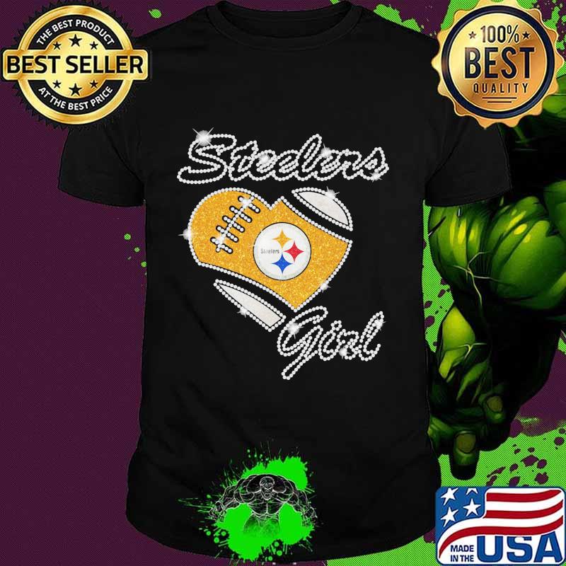 Heart Diamonds Girl Pittsburgh Steelers Team Football Shirt