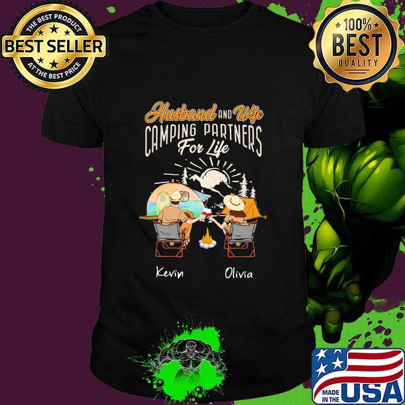 Husband And Wife Camping Partners For Life Kevin And Oliva Shirt