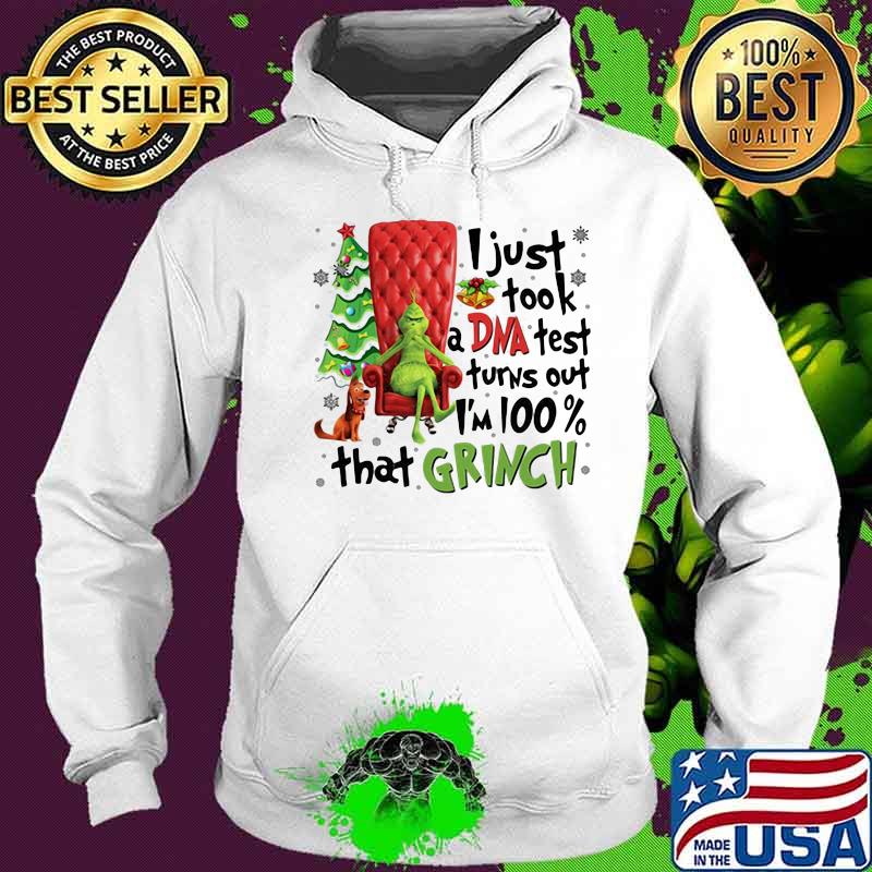 I Just Took A DNA Test Turns Out I'm 100% That Grinch Cane Throne Christmastree Xmas Shirt Hoodie I Just Took A DNA Test Turns Out I'm 100% That Grinch Cane Throne Christmastree Xmas Shirt Hoodie