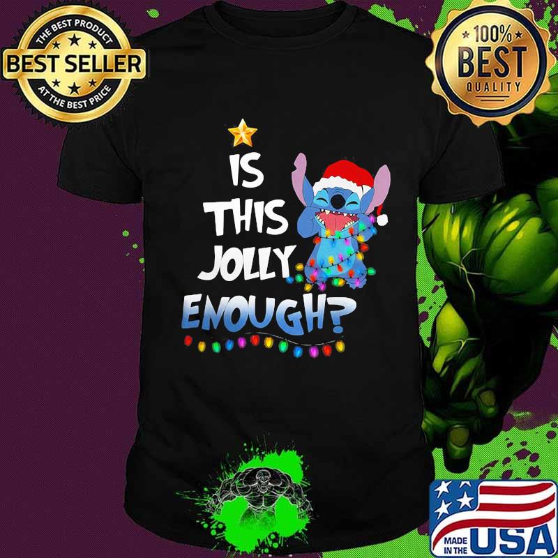 Is This Jolly Enough Christmastree Stitch Xmas Shirt
