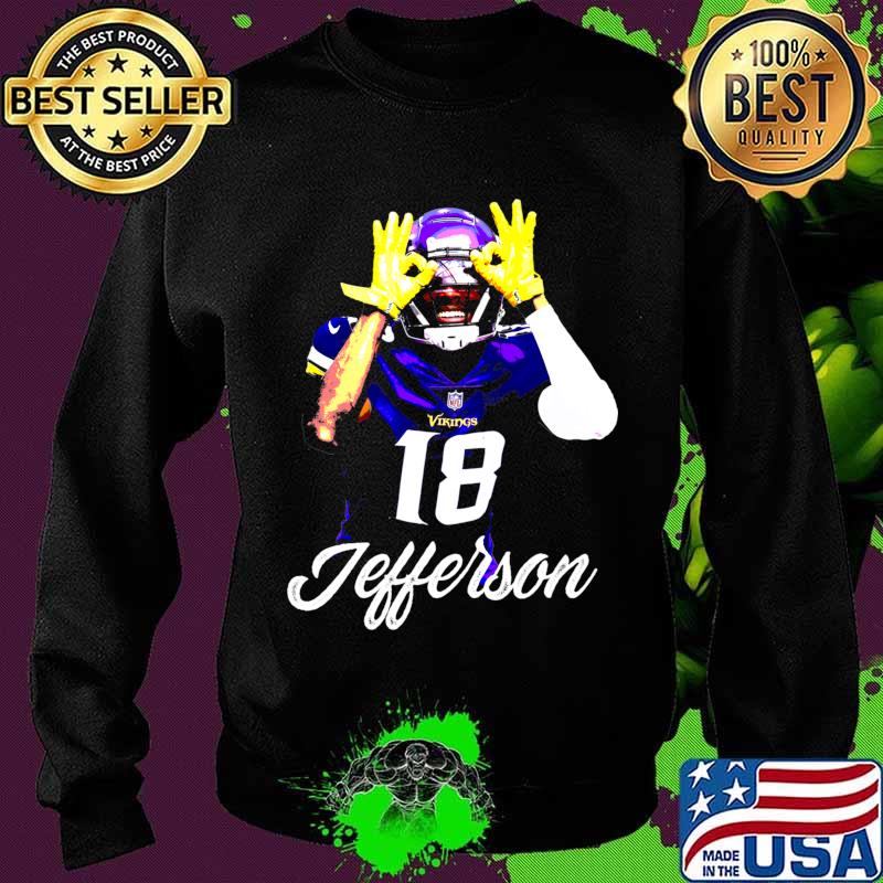 Justin Jefferson Vikings Football Shirt Sweater Justin Jefferson Vikings Football Shirt Sweater