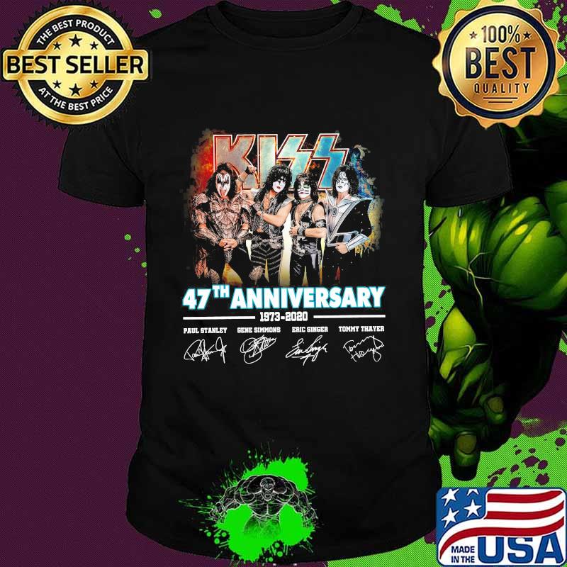Kiss 47th anniversary 1973-2020 signature shirt