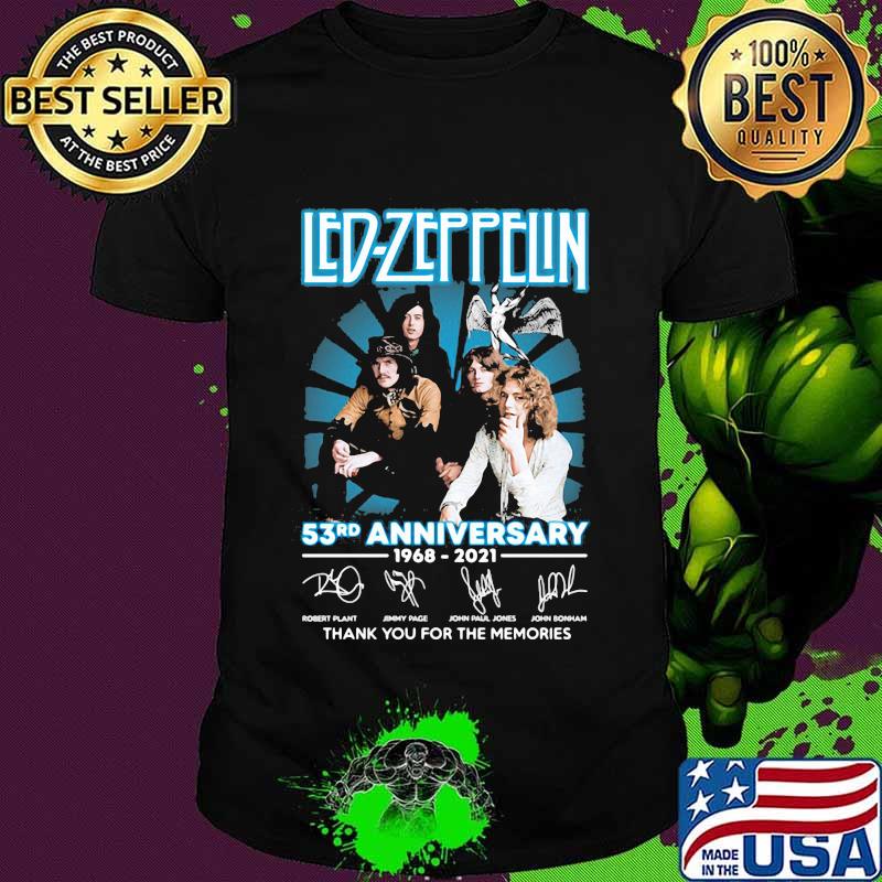 Led-Zeppelin 53rd Anniversary 1968 2021 Thank You For The Memories Signature Shirt
