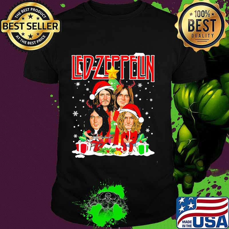 Led-Zeppelin Wear hat Santa Merry Xmas Shirt