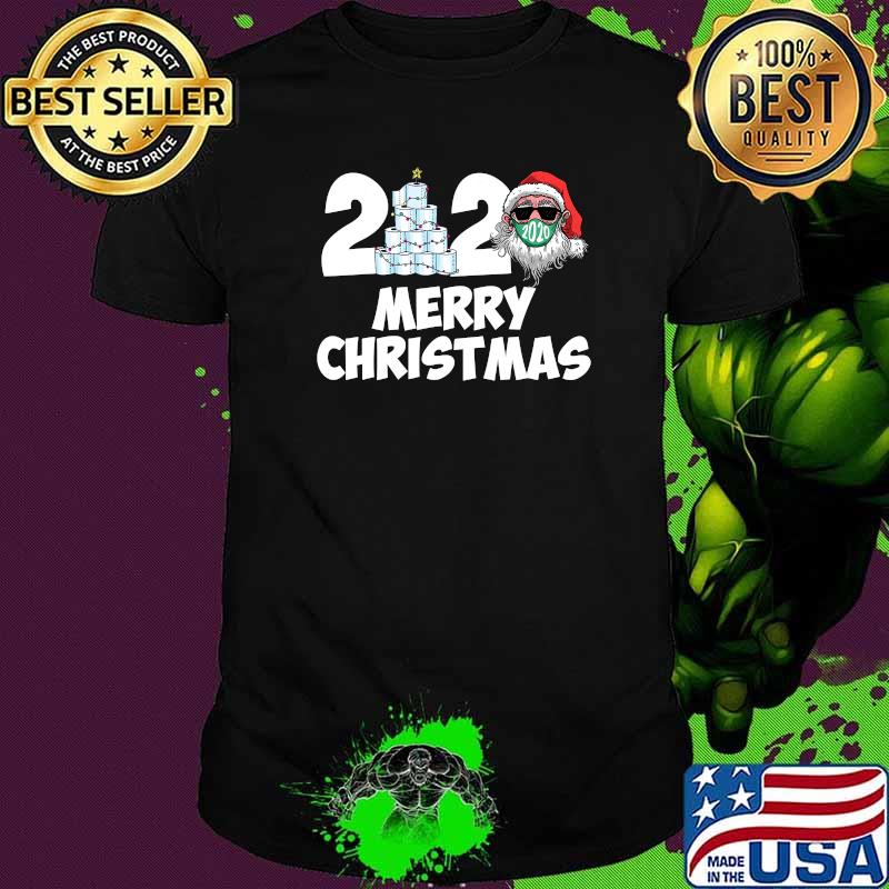 Merry Christmas Pajama Family 2020 Toilet Paper Christmastree Santa Wear Mask Shirt