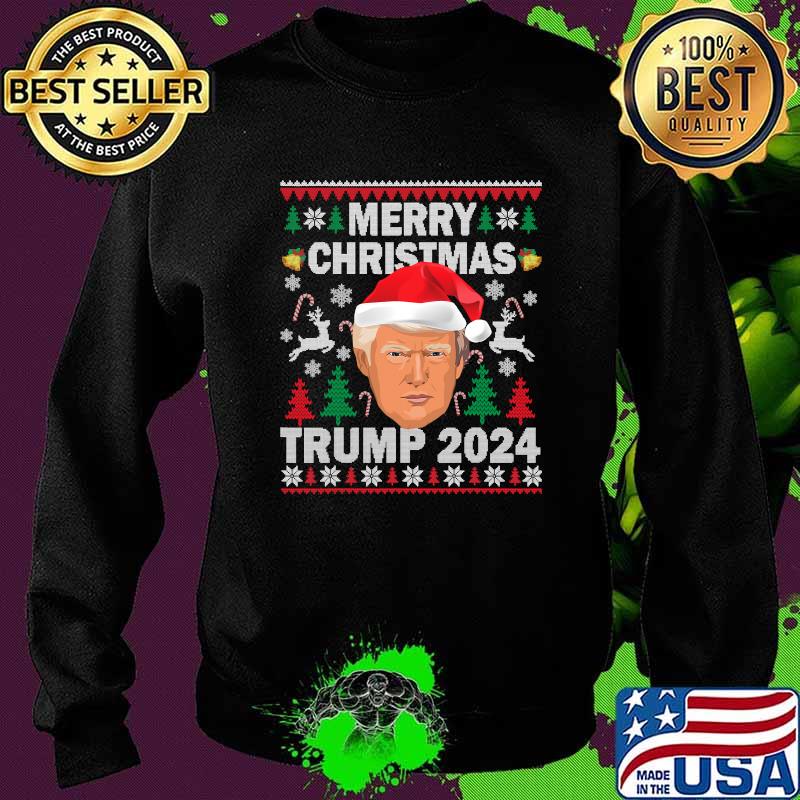 Merry Christmas Trump 2024 Wear Hat Santa President Shirt Sweater Merry Christmas Trump 2024 Wear Hat Santa President Shirt Sweater