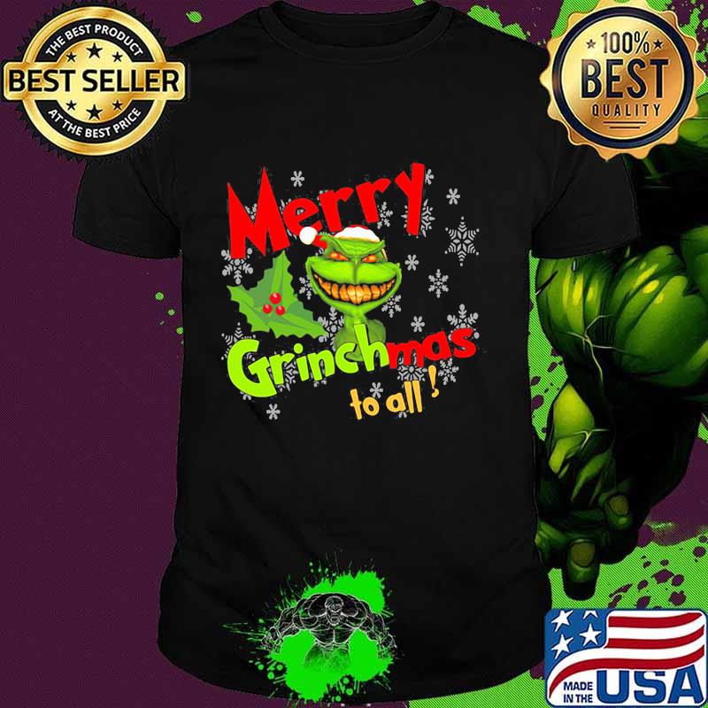 Merry Grinchmas To All Skull Grinch Shirt