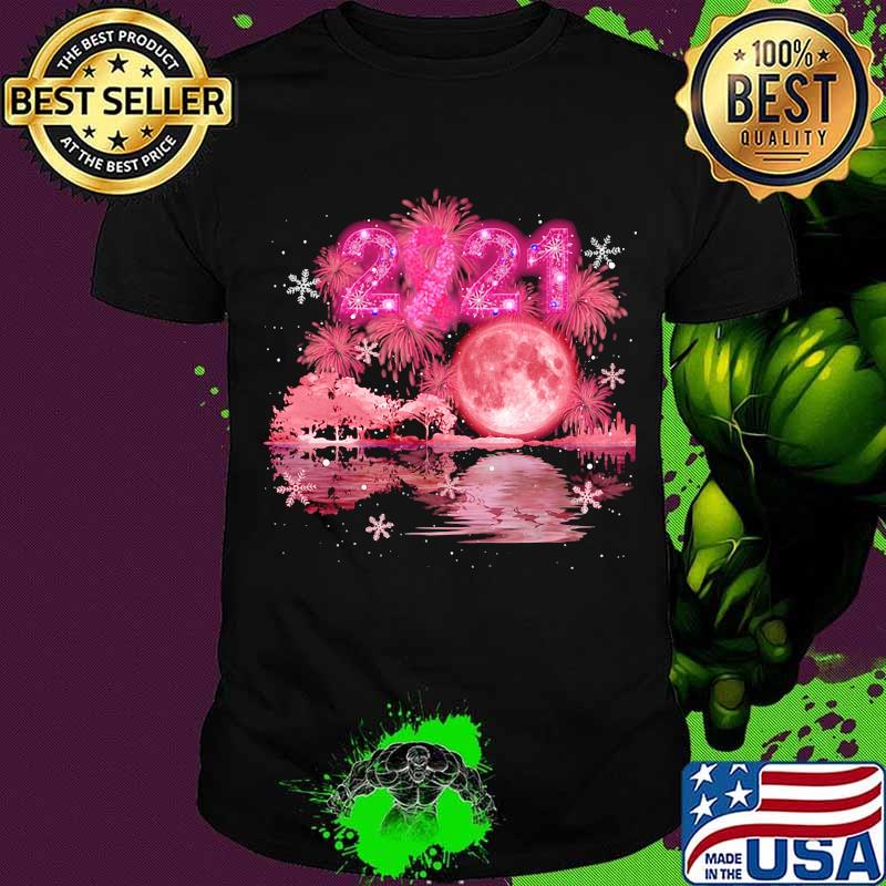 Moon Ribbon Pink Happy New Year 2021 Shirt