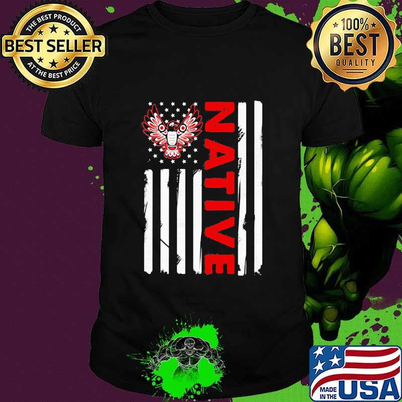 Native Eagle Americam Flag Shirt