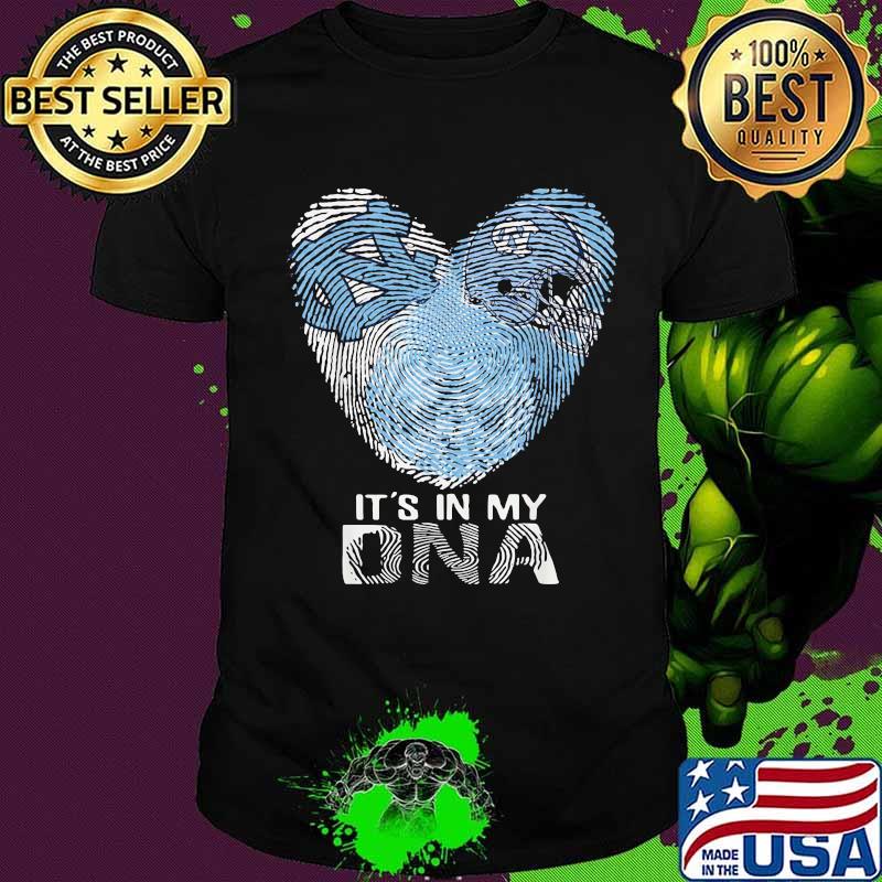 North Carolina Tar Heels Football It's In My DNA Heart Shirt