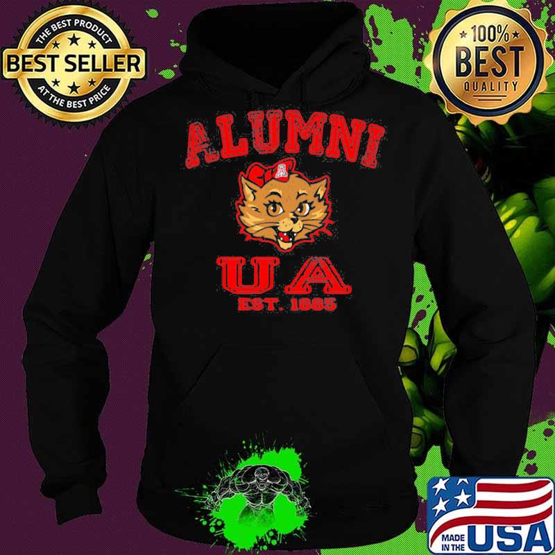 Official Alumni Ua Est 1885 Man Wildcat Red Bow Shirt Hoodie Official Alumni Ua Est 1885 Man Wildcat Red Bow Shirt Hoodie
