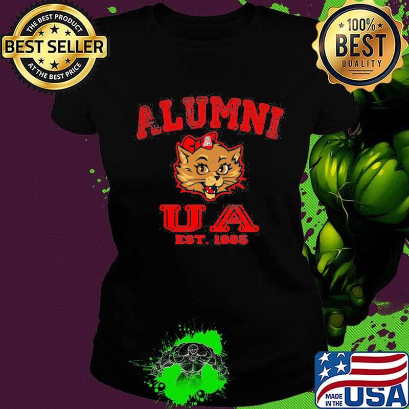 Official Alumni Ua Est 1885 Man Wildcat Red Bow Shirt Ladies tee Official Alumni Ua Est 1885 Man Wildcat Red Bow Shirt Ladies tee