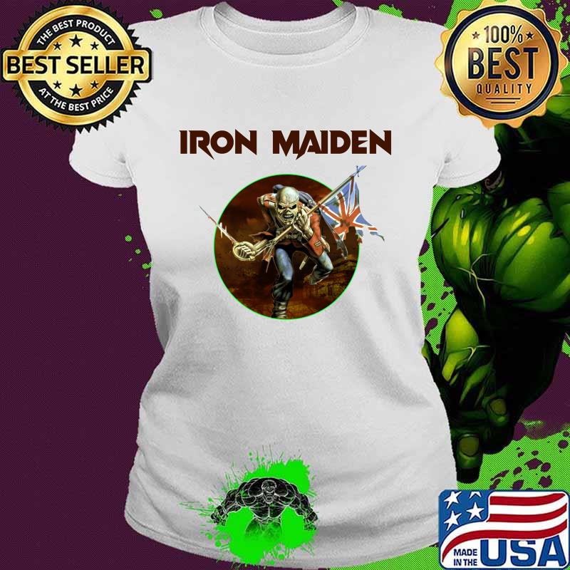 Official Iron Maiden Skull Flag Shirt Ladies tee Official Iron Maiden Skull Flag Shirt Ladies tee