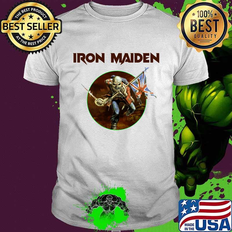 Official Iron Maiden Skull Flag Shirt