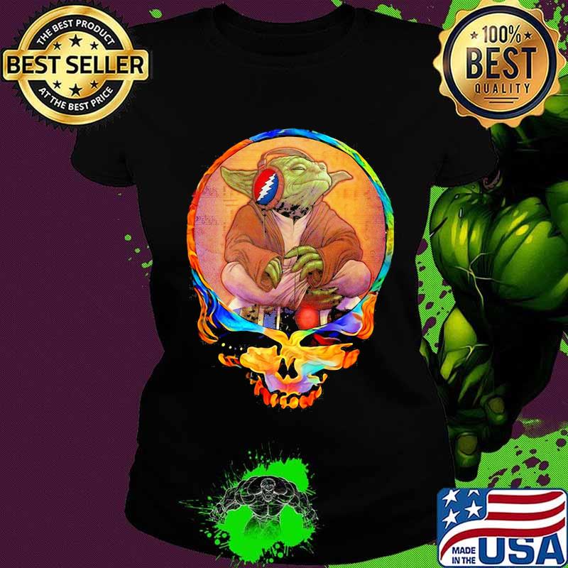 Official Skull Yoda Listen To Grateful Dead Shirt Ladies tee Official Skull Yoda Listen To Grateful Dead Shirt Ladies tee