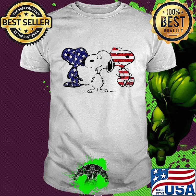 Official Snoopy American Flag Shirt