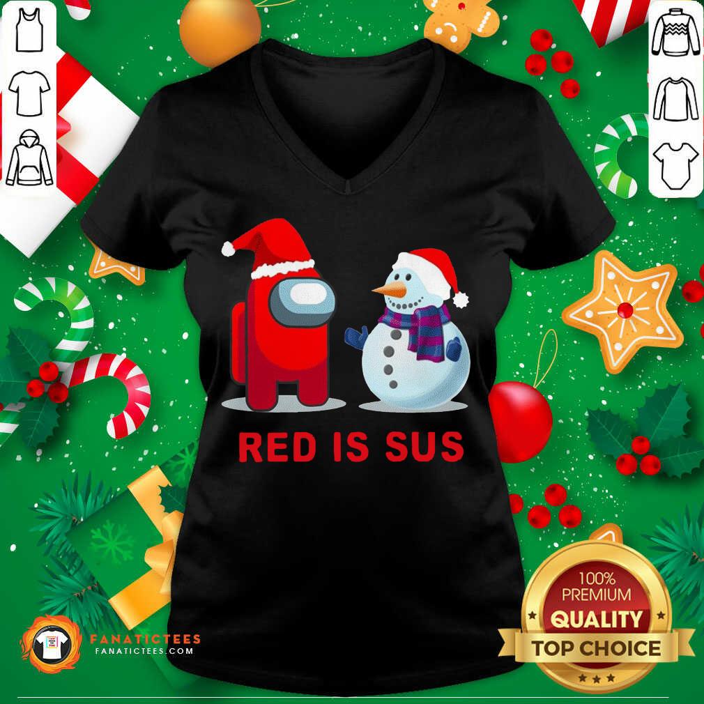 Original Red Is Sus Among Us Christmas Game Among Us Xmax Shirt
