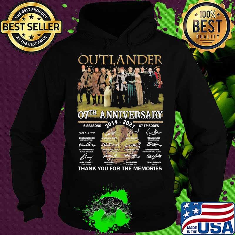 Outlander 07th Anniversary 2004 2021 Thank You For The Memories Signature Shirt Hoodie Outlander 07th Anniversary 2004 2021 Thank You For The Memories Signature Shirt Hoodie