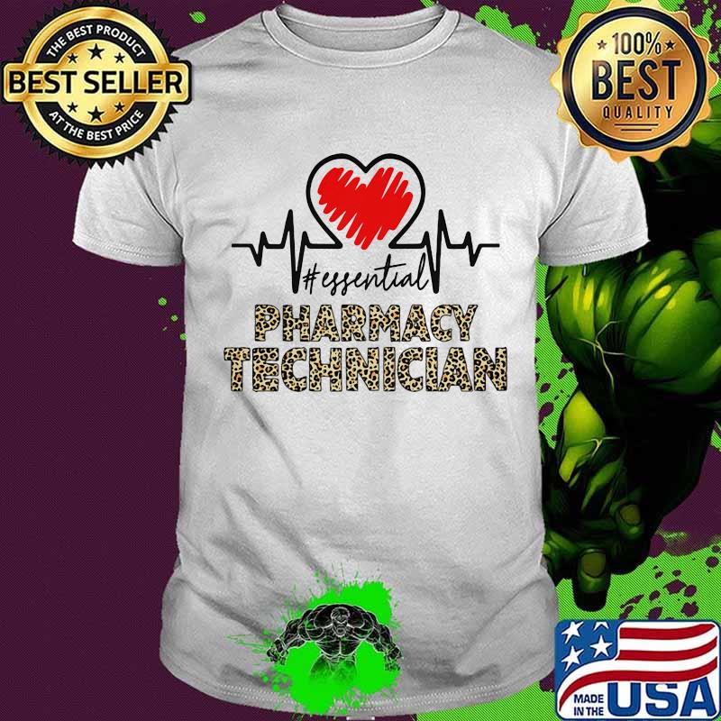 Pharmacy Technician Leopaid Heart Beat Effential Shirt