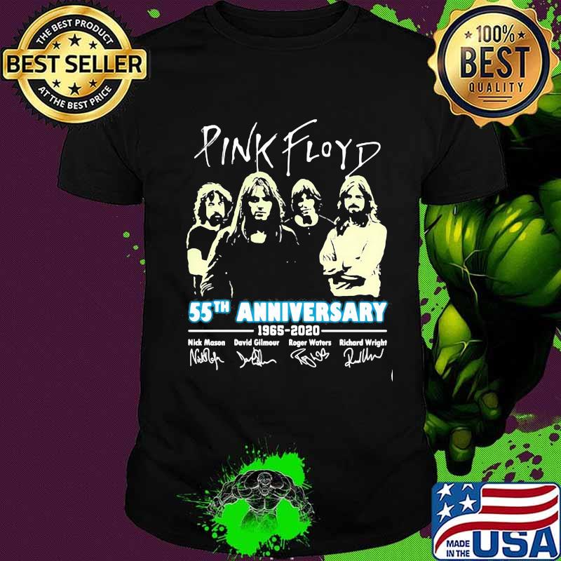Pink Floyd 55th Anniversary 1965 2020 Signuature Bank Music Birthday Shirt