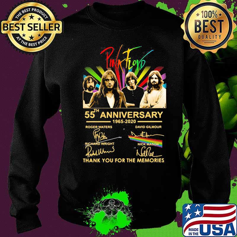 Pink Floyd 55th Anniversary 1965 2020 Thank You For The Memories Signuature Birthday Shirt Sweater Pink Floyd 55th Anniversary 1965 2020 Thank You For The Memories Signuature Birthday Shirt Sweater