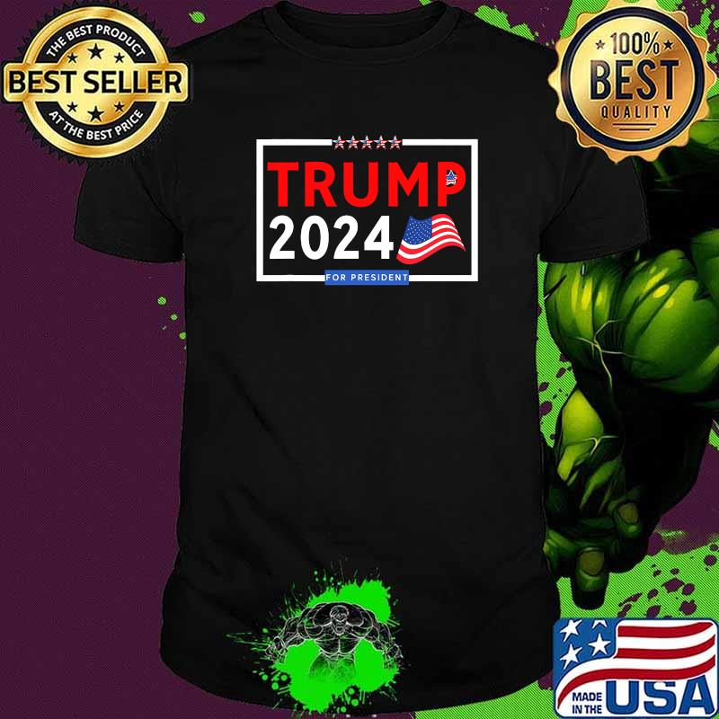 Pro Trump For President 2024 Election Stars American Flag Shirt