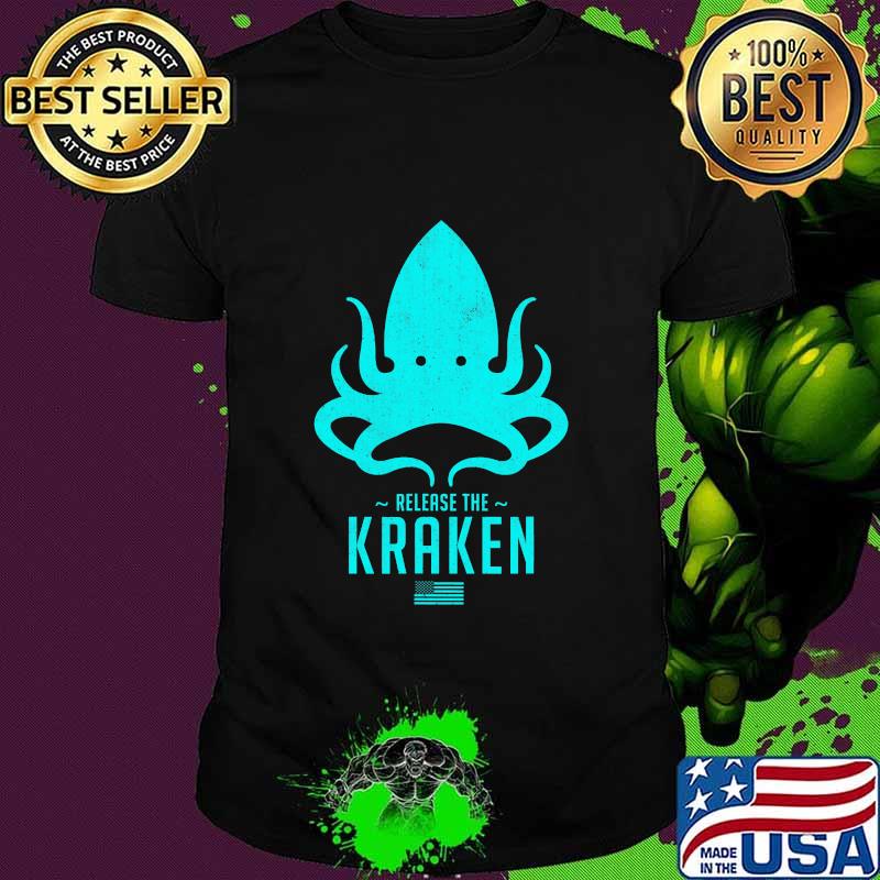 Release The Kraken Trump 2020 Election Monster Octopus Blue Usa Flag Shirt