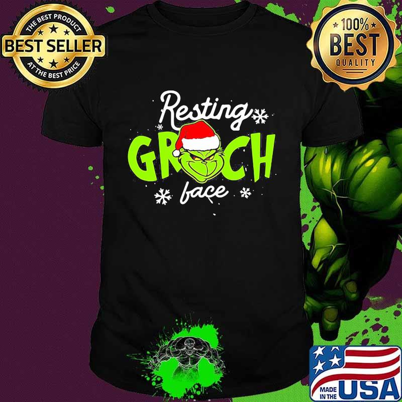 Resting Grinch Face Merry Christmas Shirt