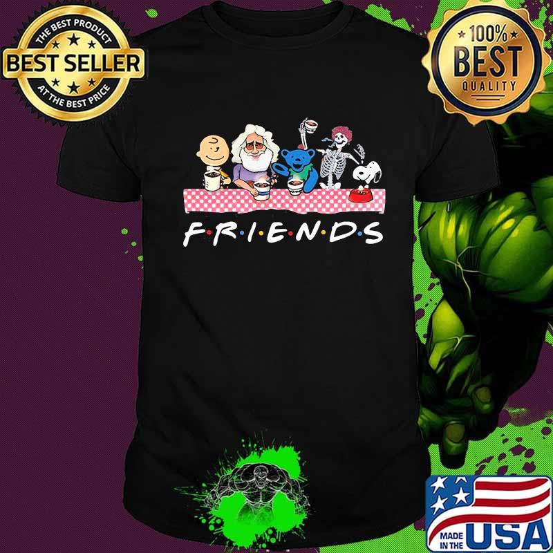 Snoopy And Friends Skull Dark Star Grateful Dead Steal Dancing Bear Shirt