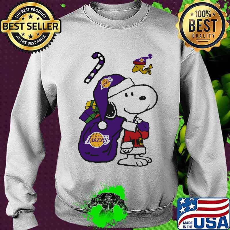 Snoopy And Woodstock Football Los Angeles Laker Santa Claus Xmas Shirt Sweater Snoopy And Woodstock Football Los Angeles Laker Santa Claus Xmas Shirt Sweater