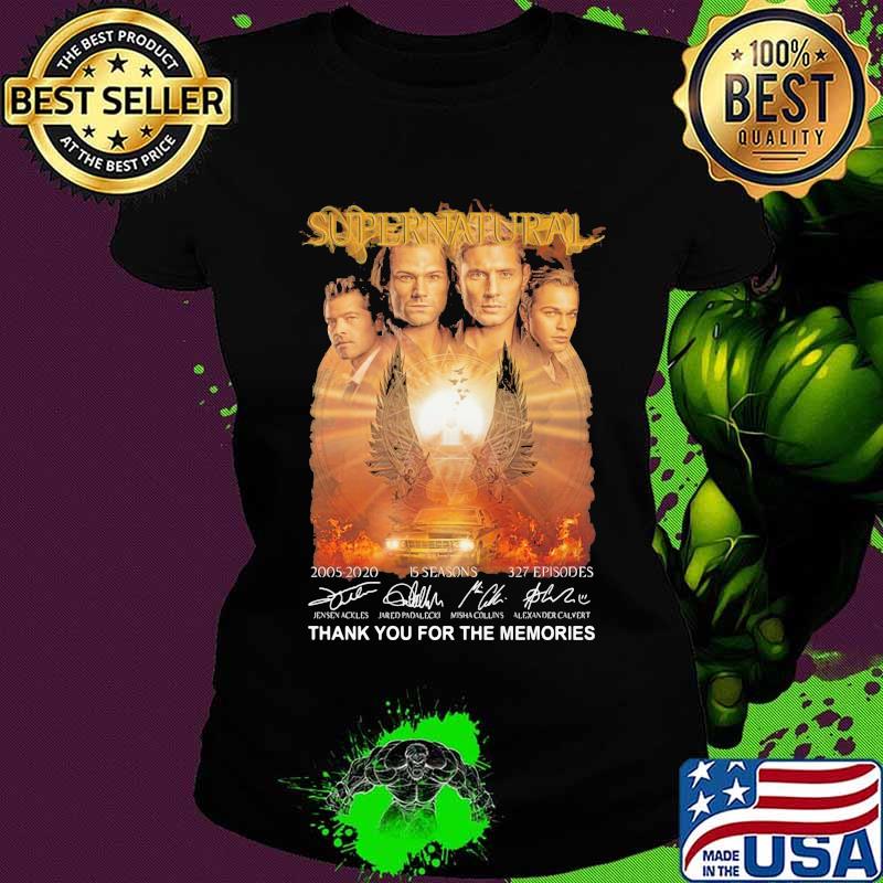 Supernatural Thank You For The Memories Signuature Shirt Ladies tee Supernatural Thank You For The Memories Signuature Shirt Ladies tee