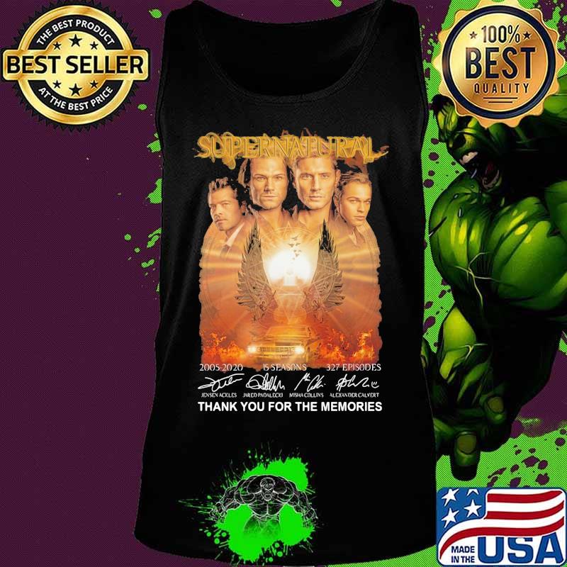 Supernatural Thank You For The Memories Signuature Shirt Tank top Supernatural Thank You For The Memories Signuature Shirt Tank top