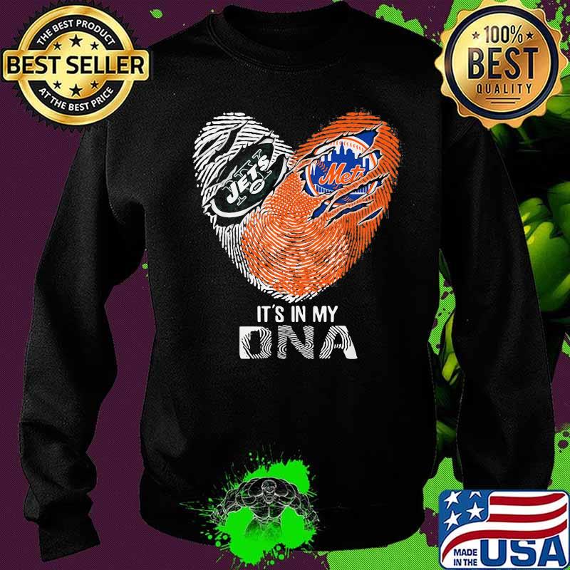 The New York Jets And Mets It's In My Dna Nfl Football Heart Shirt Sweater The New York Jets And Mets It's In My Dna Nfl Football Heart Shirt Sweater
