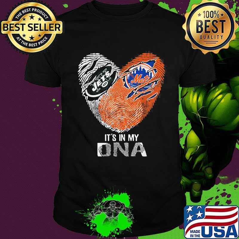 The New York Jets And Mets It's In My Dna Nfl Football Heart Shirt