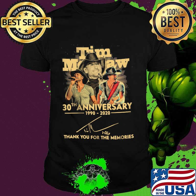 Tim Mopaw 30th Anniversary 1990 2020 Thank You For The Memories Signature Shirt