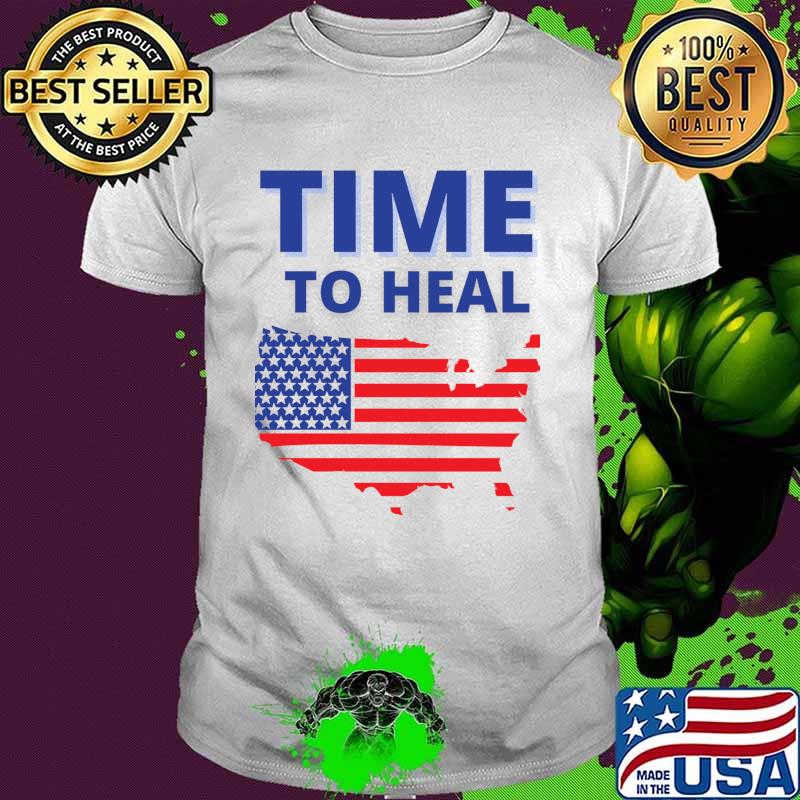 Time To Heal America Map Flag Shirt