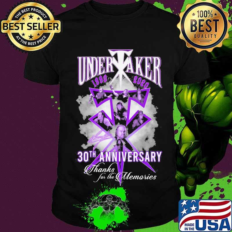 Undertaker 1990 2020 30th Anniversary Thank You For The Memories Signuature Shirt