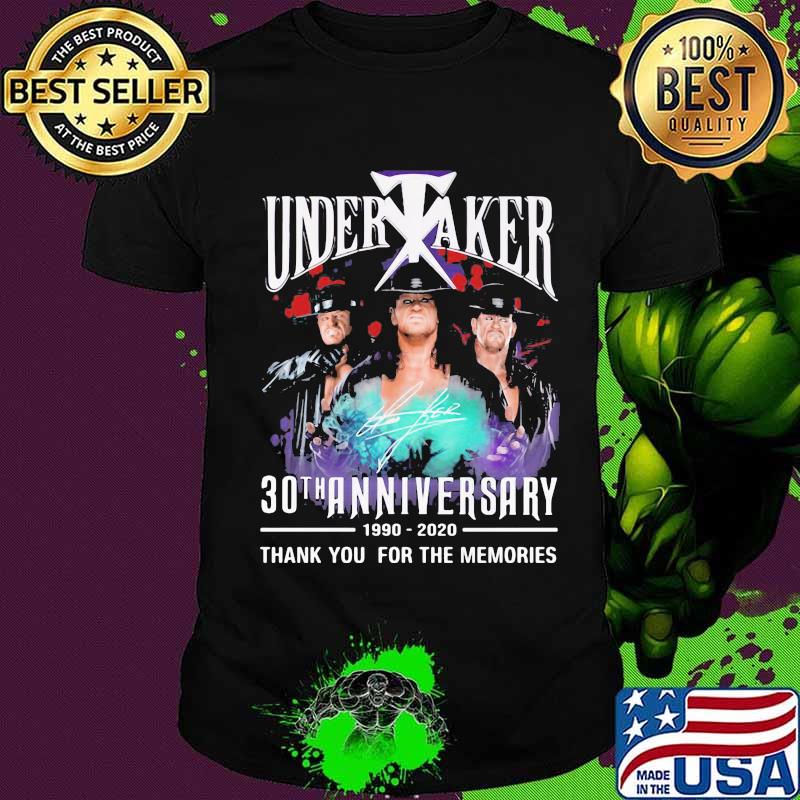 Undertaker 1990 2020 30th Anniversary Thank You Signuature Shirt
