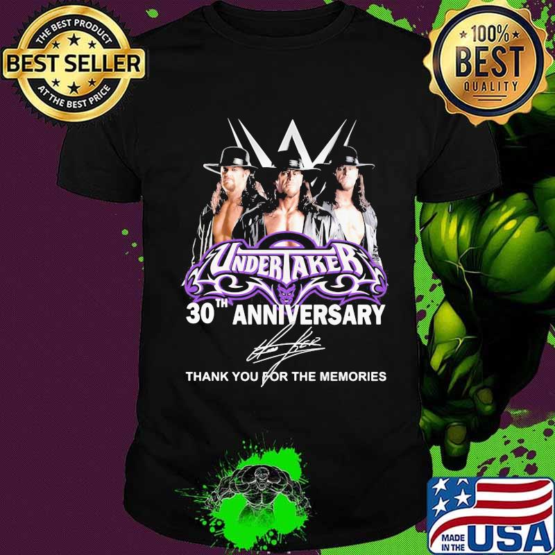 Undertaker 30th Anniversary Thank You For The Memories Signuature Shirt