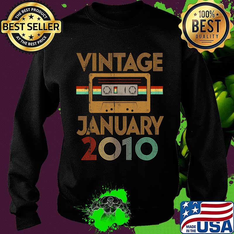 Vintage Born January 2010 11th Birthday Quarantine Shirt Sweater Vintage Born January 2010 11th Birthday Quarantine Shirt Sweater