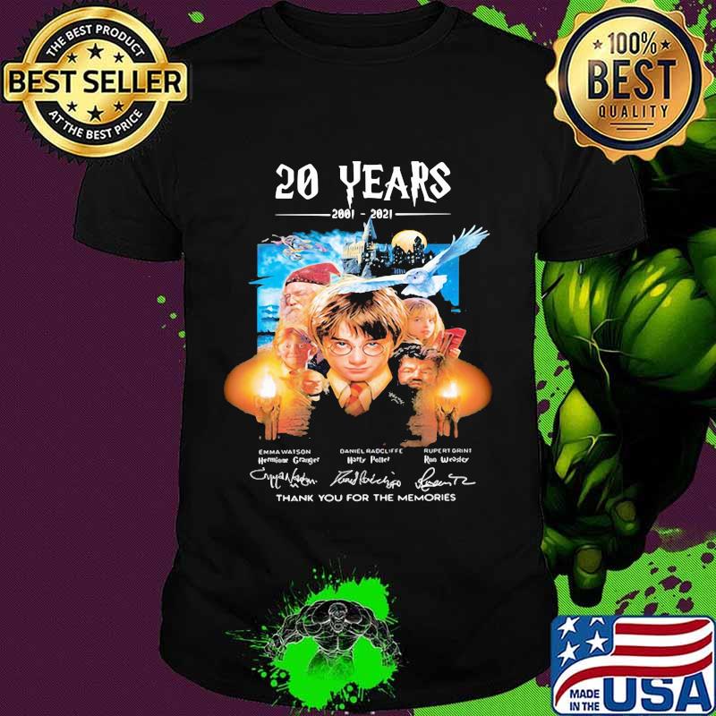 20 Years Of 2001 2021 Thank You For The Memories Harry Potter Shirt