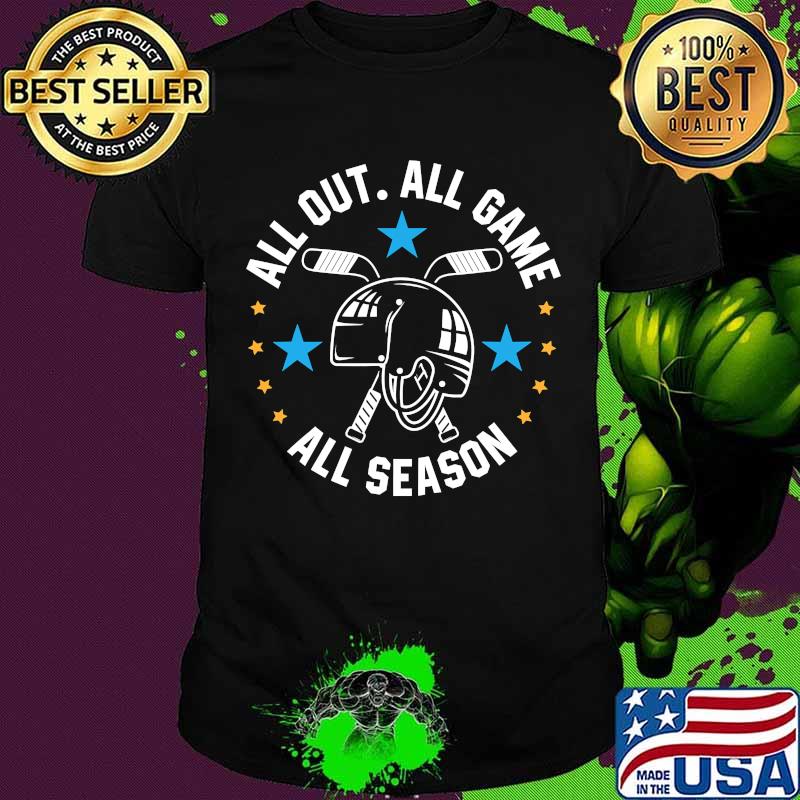 All Out All Game All Season Stars Ice Hockey Shirt
