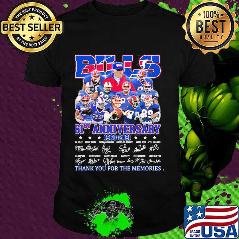 Bills 61st Anniversary 1960 2021 Thank You For The Memories Signature Shirt
