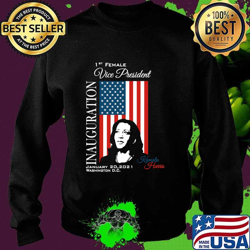 Inauguration 2021 Souvenir First Female Vp Harris Biden American Flag Shirt Sweater Inauguration 2021 Souvenir First Female Vp Harris Biden American Flag Shirt Sweater