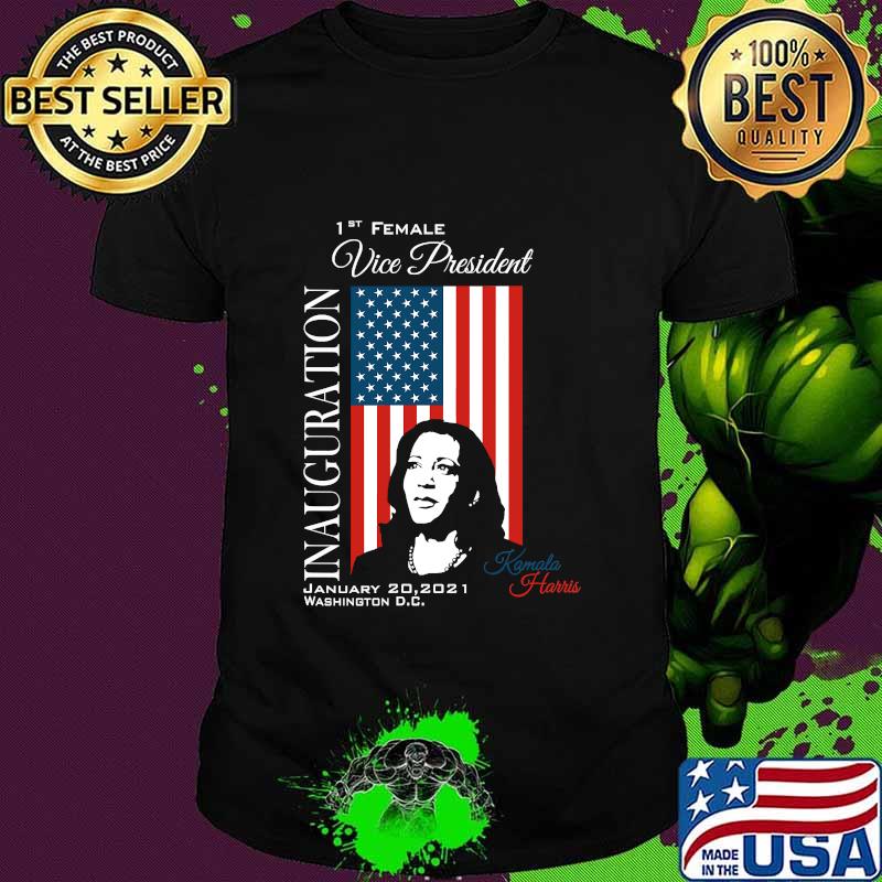 Inauguration 2021 Souvenir First Female Vp Harris Biden American Flag Shirt Inauguration 2021 Souvenir First Female Vp Harris Biden American Flag Shirt