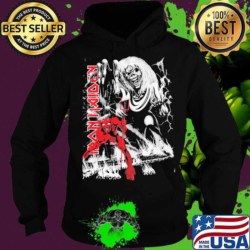 Iron Maiden 'Number Of The Beast Jumbo Print' Shirt Hoodie Iron Maiden 'Number Of The Beast Jumbo Print' Shirt Hoodie
