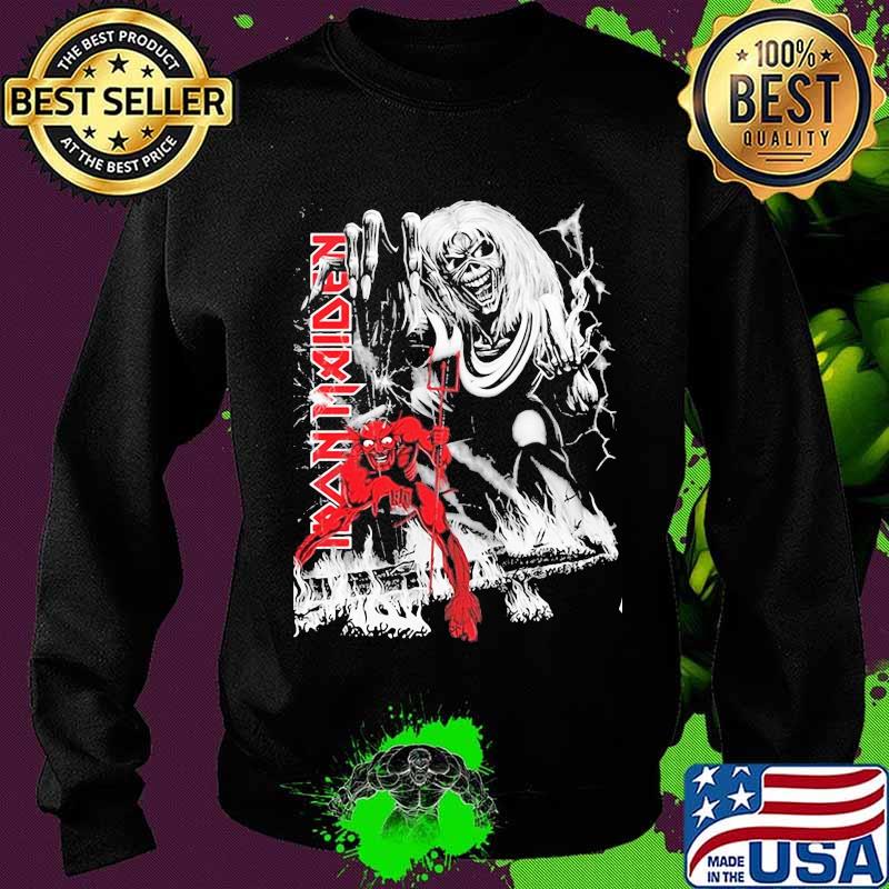 Iron Maiden 'Number Of The Beast Jumbo Print' Shirt Sweater Iron Maiden 'Number Of The Beast Jumbo Print' Shirt Sweater